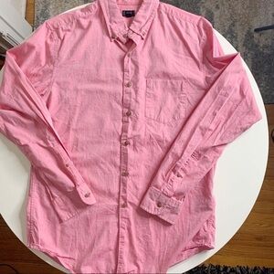 J. Crew Men’s Lightweight Cotton Button Shirt Pink Size Medium